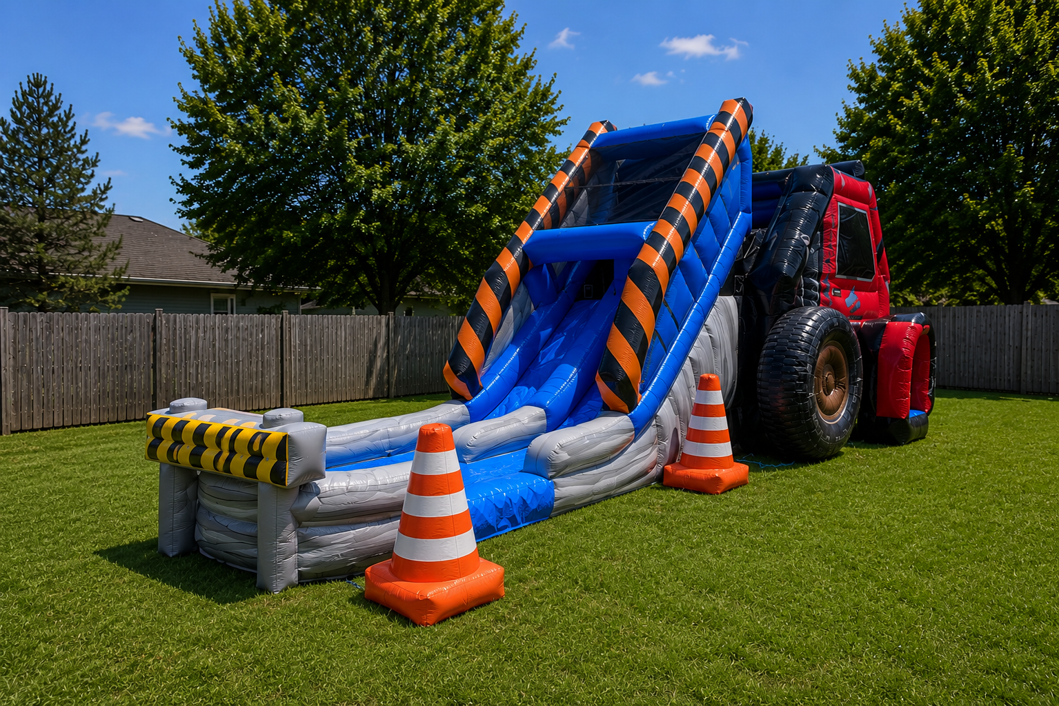 Dump Truck Water Slide Bounce House