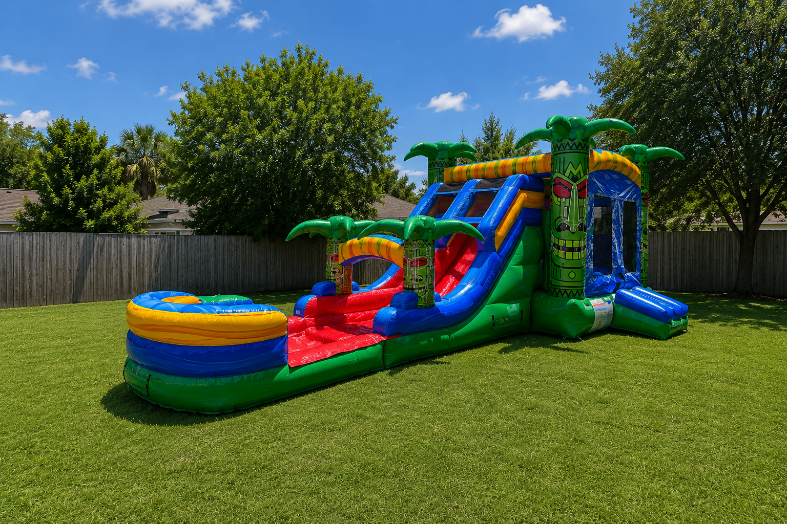 Tiki Tropical Combo Bounce House
