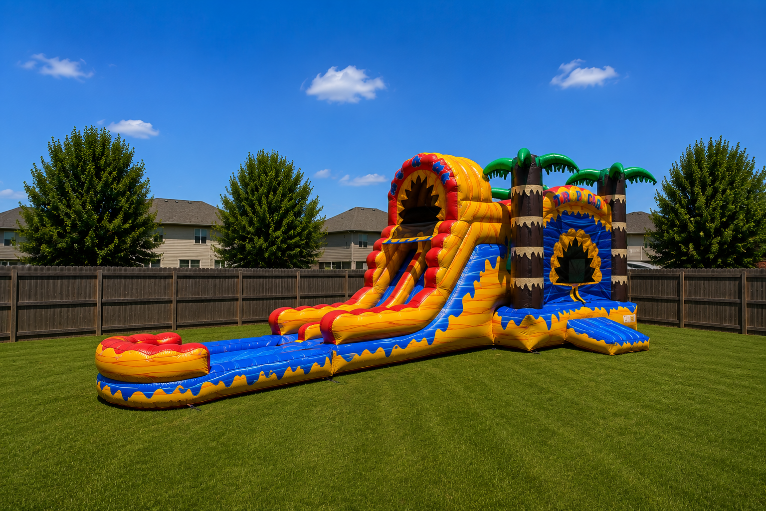 Tropical Shark Combo Bounce House
