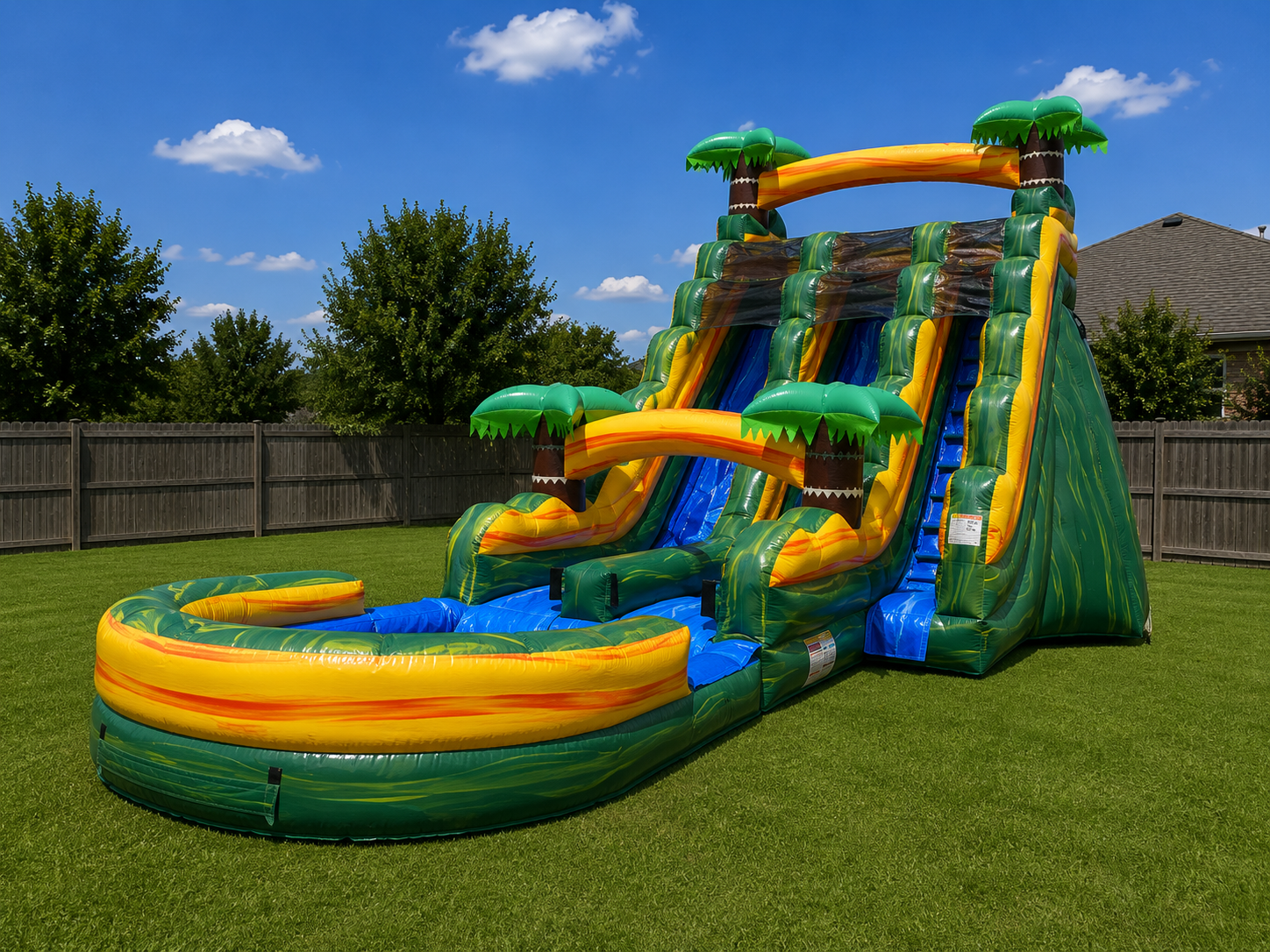 20ft Jungle Dual-Lane Water Slide