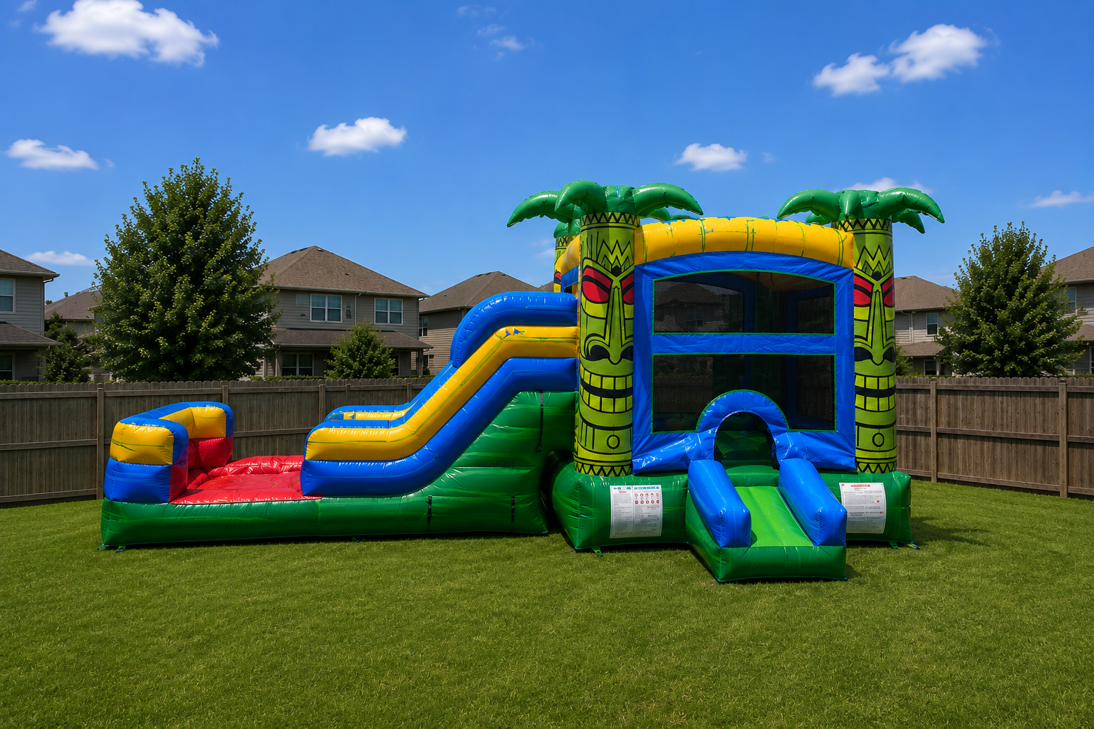 Tiki Tropical Combo Bounce House