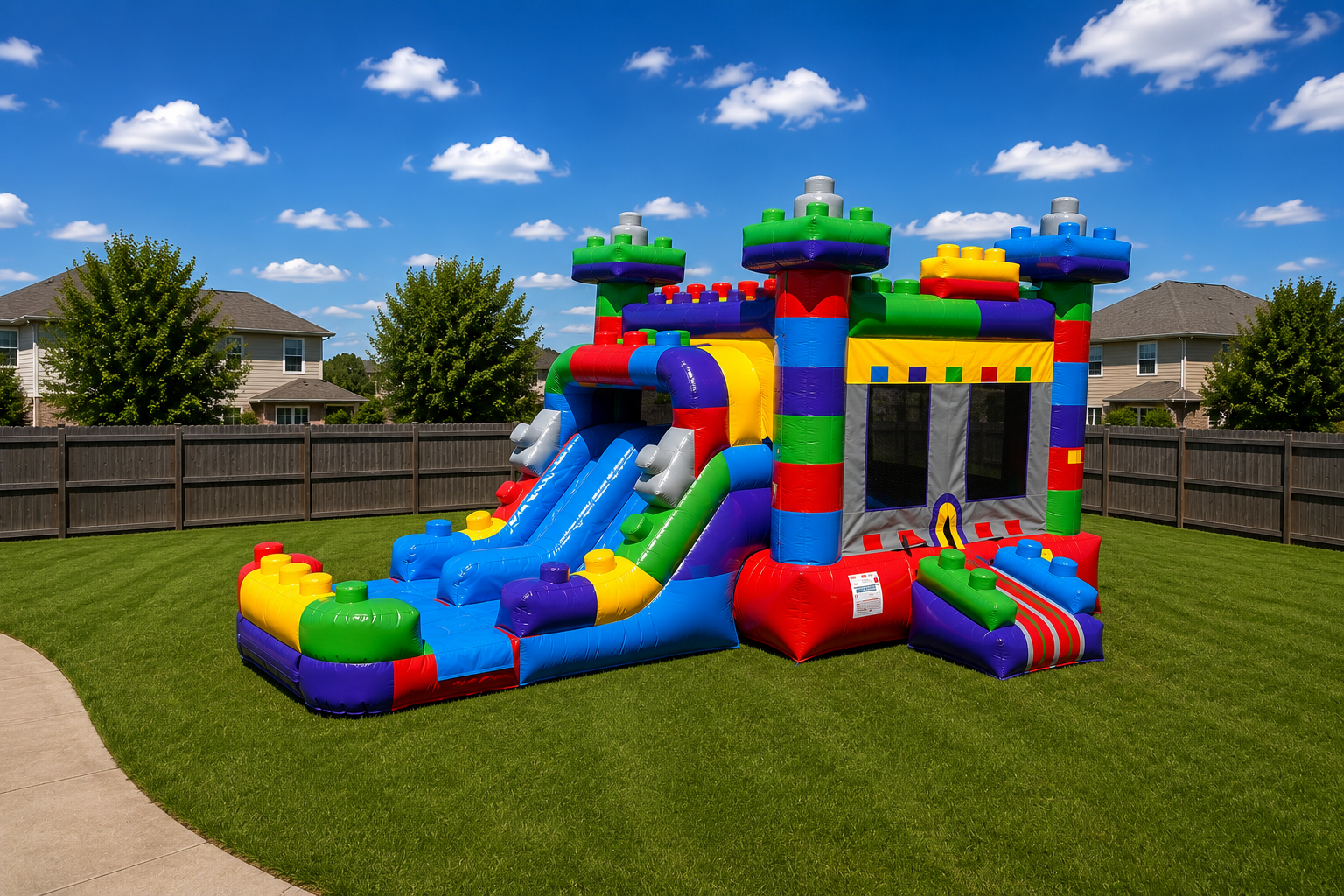 Building Blocks Dual Combo Bounce House