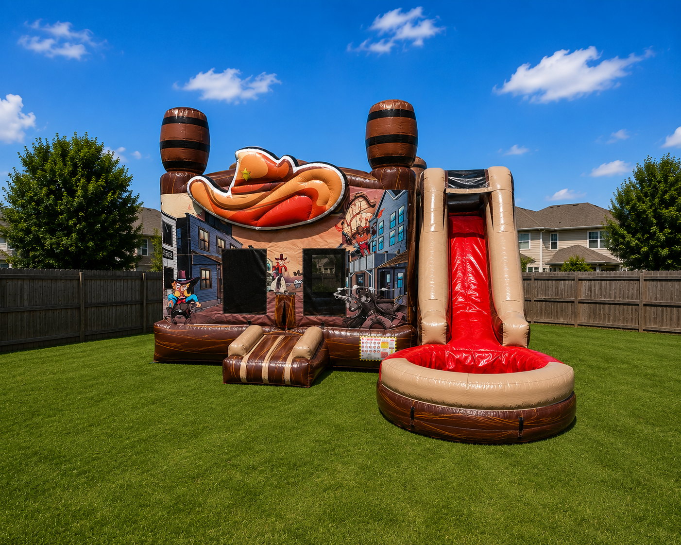 Western Hotdog Saloon Combo Bounce House