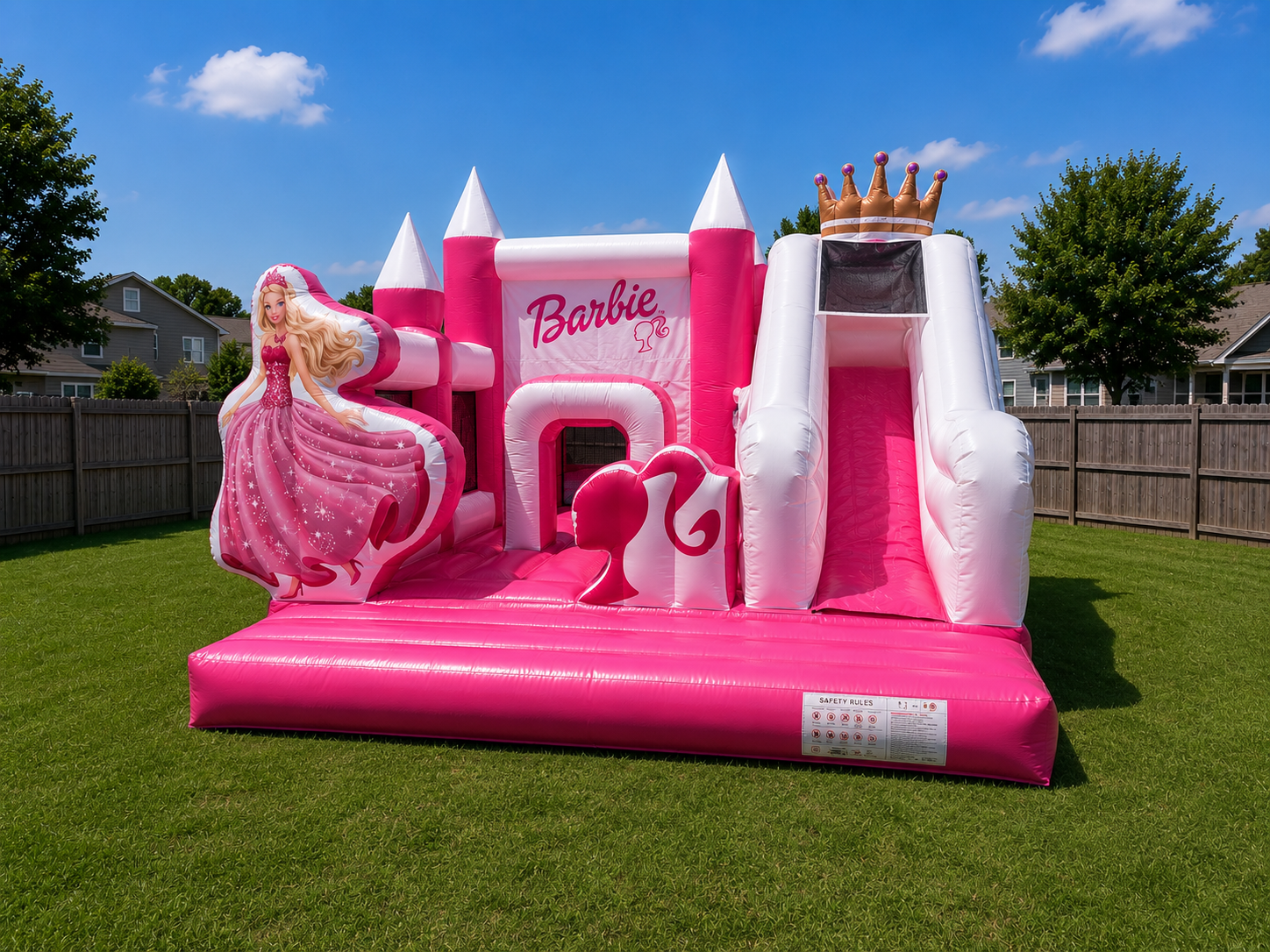 Pink Princess Combo Bounce House