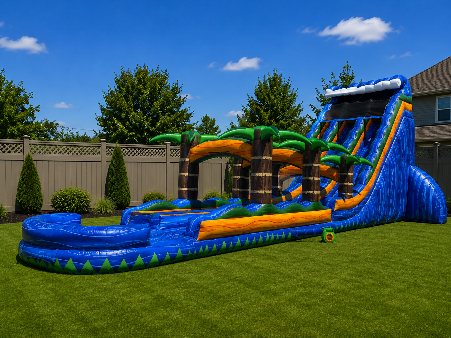 22ft Blue Jungle Run Slip & Slide