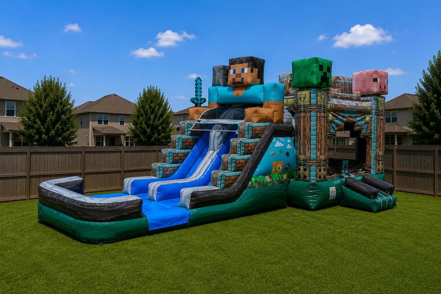 Pixel Block Combo Bounce House