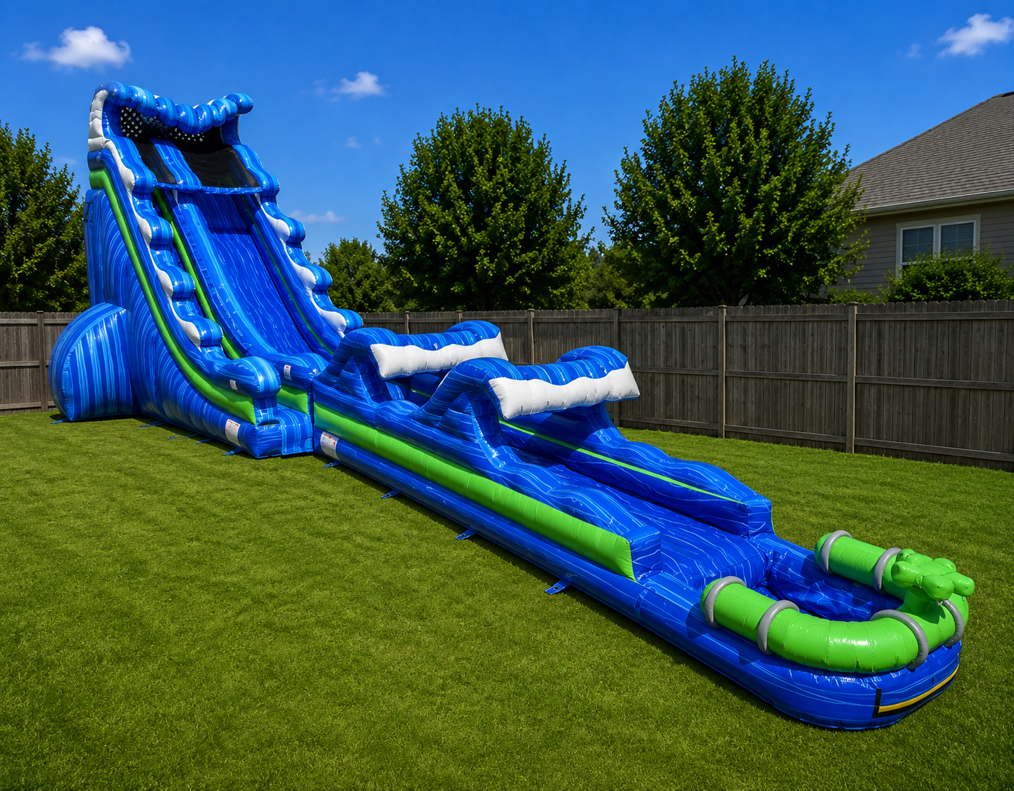22ft Blue Wave Run Slip & Slide